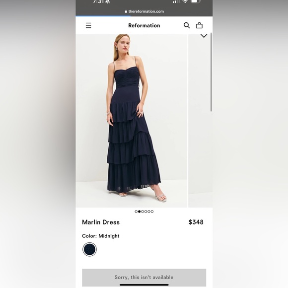 Reformation Navy Marlin Dress - Picture 4 of 11